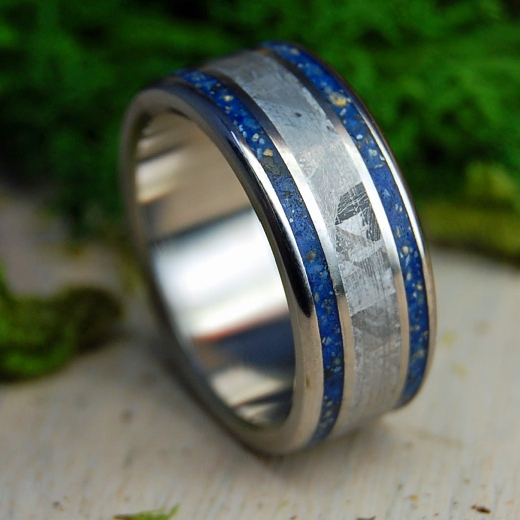 Carolina Meteorite | Men's Meteorite, Outer Banks Beach Sand, & Titanium Wedding Ring - Minter and Richter Designs