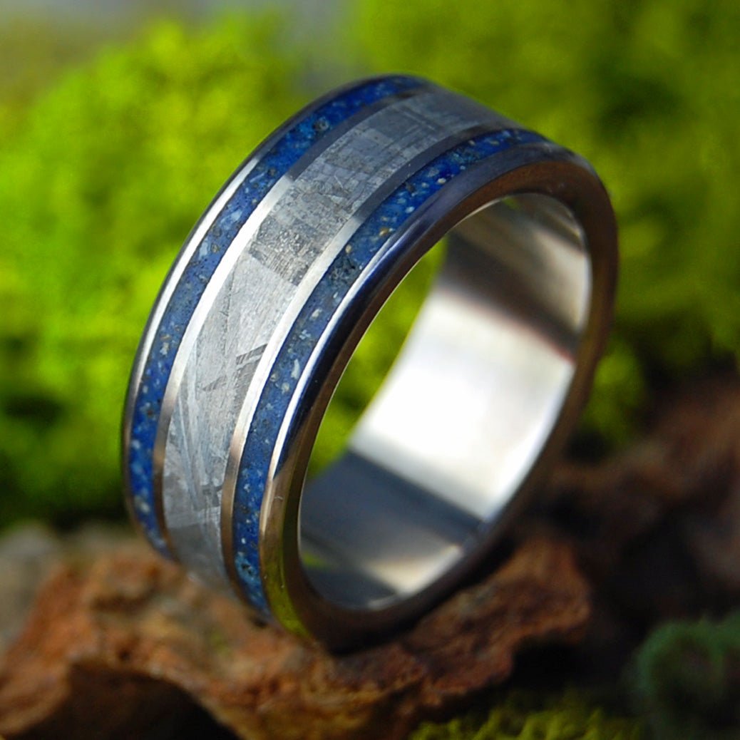 Carolina Meteorite | Men's Meteorite, Outer Banks Beach Sand, & Titanium Wedding Ring - Minter and Richter Designs