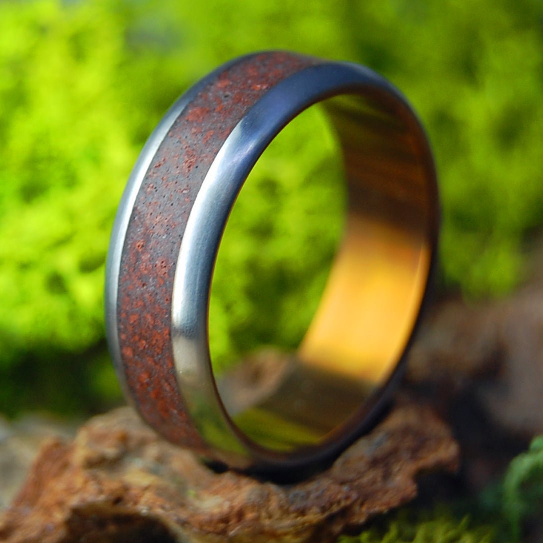 OREGON RED LAVA FOR HIM | Men's Lava & Titanium Wedding Ring - Minter and Richter Designs