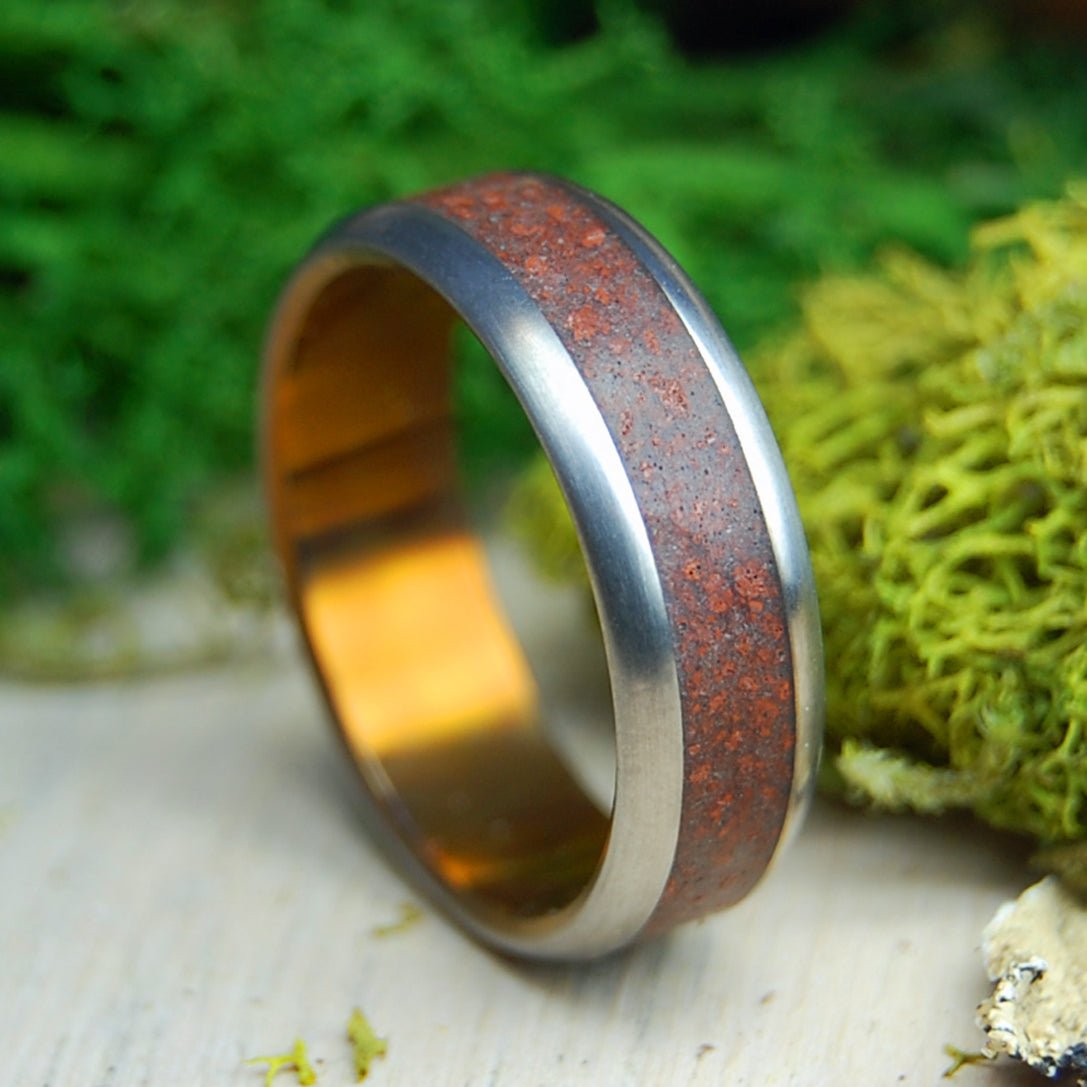 OREGON RED LAVA FOR HIM | Men's Lava & Titanium Wedding Ring - Minter and Richter Designs