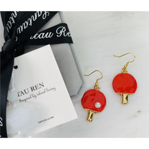 Open image in slideshow, Les Petites Chinoiseries - 24K Gold Plated Ping Pong Earrings
